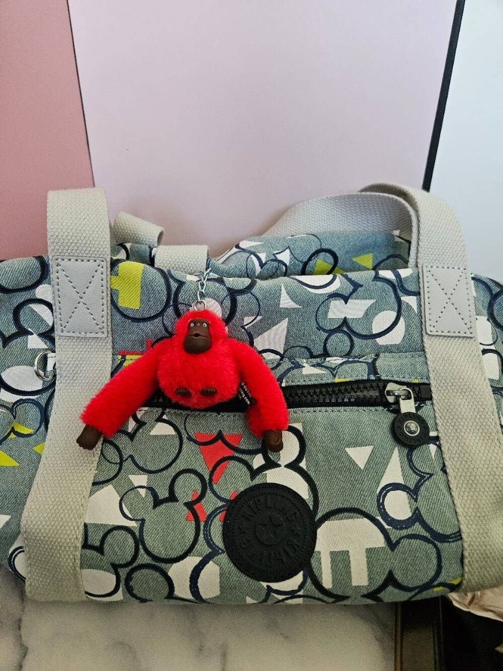 Kipling x Disney 90 Years of Mickey Art Travel Tote